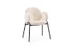 Picture of OLA Boucle Fabric Armchair with Black Legs (White)
