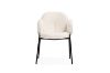 Picture of OLA Boucle Fabric Armchair with Black Legs (White) - Single