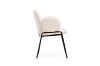 Picture of OLA Boucle Fabric Armchair with Black Legs (White) - Single