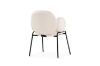 Picture of OLA Boucle Fabric Armchair with Black Legs (White) - Single