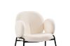 Picture of OLA Boucle Fabric Armchair with Black Legs (White) - Single