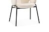 Picture of OLA Boucle Fabric Armchair with Black Legs (White) - 2 Chairs in 1 Carton