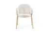 Picture of OLA Boucle Fabric Armchair with Golden Legs (White)