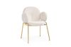 Picture of OLA Boucle Fabric Armchair with Golden Legs (White)