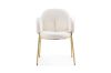 Picture of OLA Boucle Fabric Armchair with Golden Legs (White) - Each