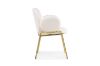 Picture of OLA Boucle Fabric Armchair with Golden Legs (White) - Each