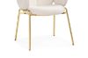 Picture of OLA Boucle Fabric Armchair with Golden Legs (White) - Each