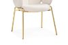 Picture of OLA Boucle Fabric Armchair with Golden Legs (White) - 2 Chairs in 1 Carton
