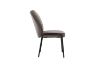 Picture of OLA Velvet Lounge Chair with Black Legs (Brown)