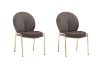 Picture of OLA Velvet Lounge Chair with Golden Legs (Brown)