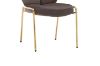 Picture of OLA Velvet Lounge Chair with Golden Legs (Brown) - 2 Chairs in 1 Carton