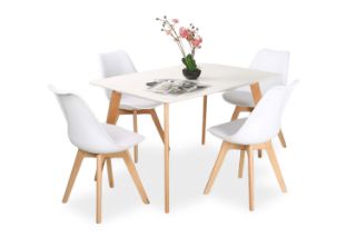 Picture of EFRON 5PC Dining Set (White) - 1.2M Table