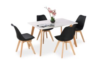 Picture of EFRON 5PC Dining Set (Black) - 1.2M Table