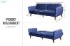 Picture of ARTHUR 3 Seater Velvet Sofa Bed (Blue)