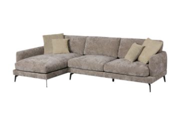 Picture of PALERMO Fabric Sectional Sofa  (Brown) - Chaise Facing Left