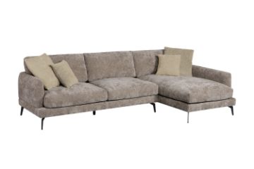 Picture of PALERMO Fabric Sectional Sofa  (Brown) - Facing Right