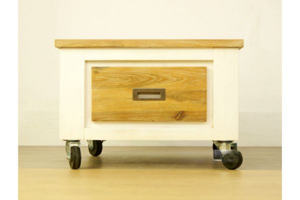 Picture of WHITE HORSE Acacia Side Table with Wheels