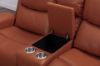Picture of HARRY Air Leather Reclining Sofa Range with Console and Storage (Orange)