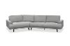 Picture of BIANCA Angular Chaise Sofa (Light Grey) - Angled End Sofa Facing Left