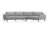 Picture of BIANCA Angular Chaise Sofa (Light Grey) - Angled End Sofa Facing Left