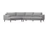 Picture of BIANCA Angular Chaise Sofa (Light Grey) - Angled End Sofa Facing Left