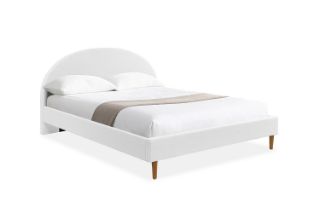 Picture of HOFFMAN Fabric Bed Frame (Off White) - Queen