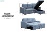 Picture of HARTFIELD Reversible Corner Sofa/Sofa Bed with Storage (Grey)