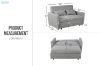 Picture of PRIMO Pull-Out 2 Seater Sofa Bed (Light Grey)