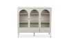 Picture of STARK 110cmx120cm 3-Arched Doors 3-Drawers Glass Display Cabinet (Cream)