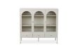 Picture of STARK Steel Frame 110cmx120cm 3-Arched Doors 3-Drawers Glass Display Cabinet (Cream)