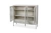 Picture of STARK 110cmx120cm 3-Arched Doors 3-Drawers Glass Display Cabinet (Cream)