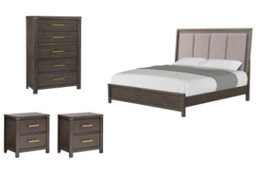 Picture of GLINDA Super King Size Bedroom Set (Grey) - 4PC 