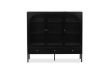 Picture of STARK Steel Frame 110cmx120cm 3-Arched Doors 3-Drawers Glass Display Cabinet (Black)