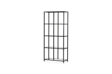 Picture of STARK Steel Frame 180cmx80cm Glass Display Cabinet (Black)