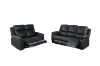 Picture of (FLOOR MODEL CLEARANCE) CHARCOAL Genuine Leather Reclining Sofa - 2 Seat (2RR)