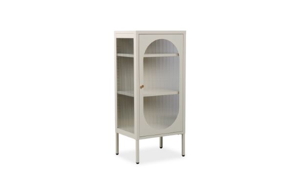 Picture of STARK 100cmx45cm 1-Arched Door Glass Display Cabinet (Cream)