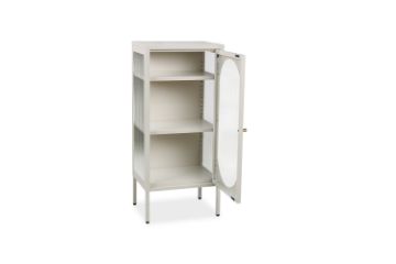 Picture of STARK Steel Frame 100x45cm 1-Arched Door Glass Display Cabinet (Cream)