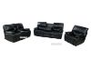 Picture of (FLOOR MODEL CLEARANCE) PASADENA Reclining Sofa (Black) - 2 Seat with Storage Console, Drawer & LED Light (2RRC)