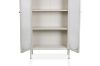 Picture of STARK Steel Frame 180x80cm 2-Arched Door Accent Glass Display Cabinet (Cream)