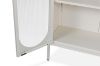 Picture of STARK Steel Frame 180x80cm 2-Arched Door Accent Glass Display Cabinet (Cream)