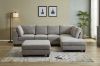Picture of LIBERTY Sectional Fabric Sofa (Light Grey) - Chaise Facing Right with Ottoman
