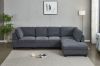 Picture of LIBERTY Sectional Fabric Sofa with Ottoman (Dark Grey)