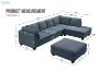 Picture of LIBERTY Sectional Fabric Sofa (Dark Grey) - Chaise Facing Left without Ottoman