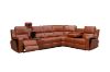 Picture of FARMLYN Electric Adjustable Seat Reclining Corner Sofa with USB Port and LED Light (Brown)