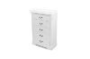 Picture of LOUIS 5-Drawer Hevea Wood Chest with LED Lighting (White)