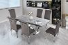 Picture of NUCCIO 180/200 Marble Top Stainless 7PC Dining Set (Dark Grey)