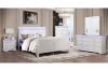 Picture of LOUIS 4PC Hevea Wood with LED Lighting Bedroom Set in Queen Size (White) 