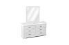 Picture of LOUIS 6-Drawer Dresser and Mirror with LED Lighting (White)