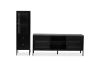 Picture of STARK Steel Frame 1-Door 2-Drawer Accent Glass Display Cabinet (Black)