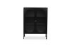 Picture of STARK 110cmx80cm 2-Arched Door Glass Cabinet (Black)